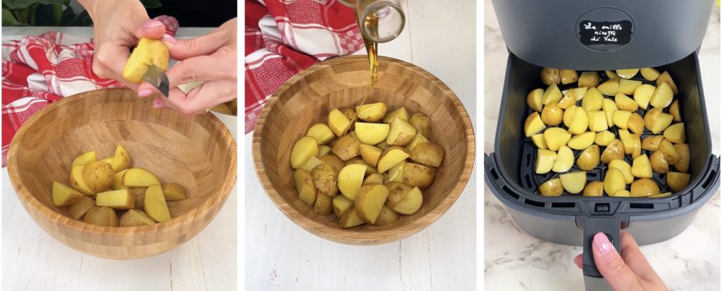 Artichokes and potatoes in air fryer