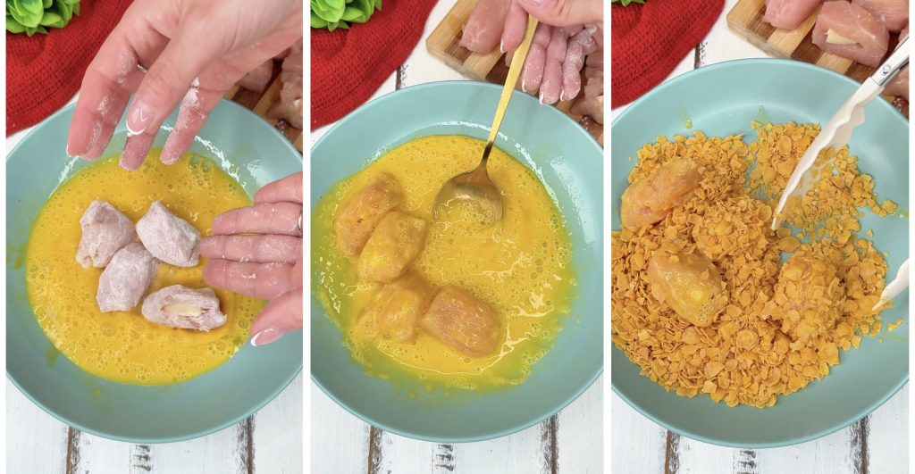 Cheese-Filled Nuggets in Air Fryer