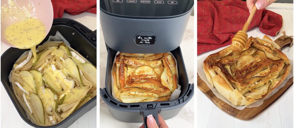 Savory Phyllo Pie with Pears and Brie