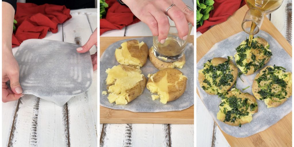 Smashed Potatoes with Parsley