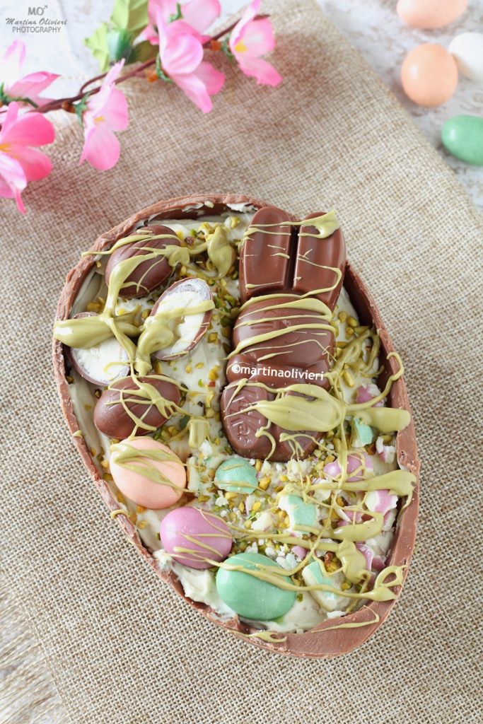 Pistachio Stuffed Easter Egg