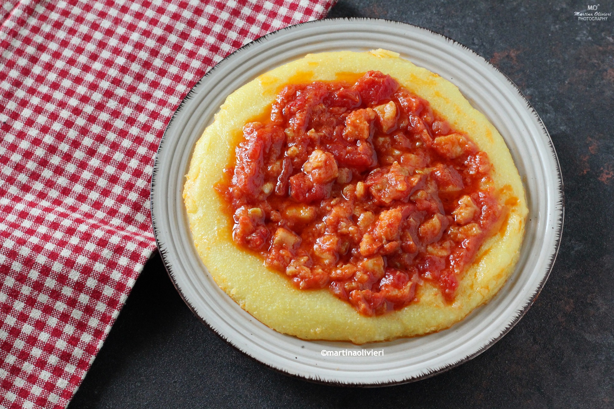 Polenta with Cod Sauce
