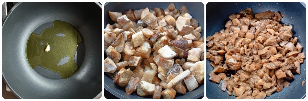 porcini mushroom preparation for baked pasta