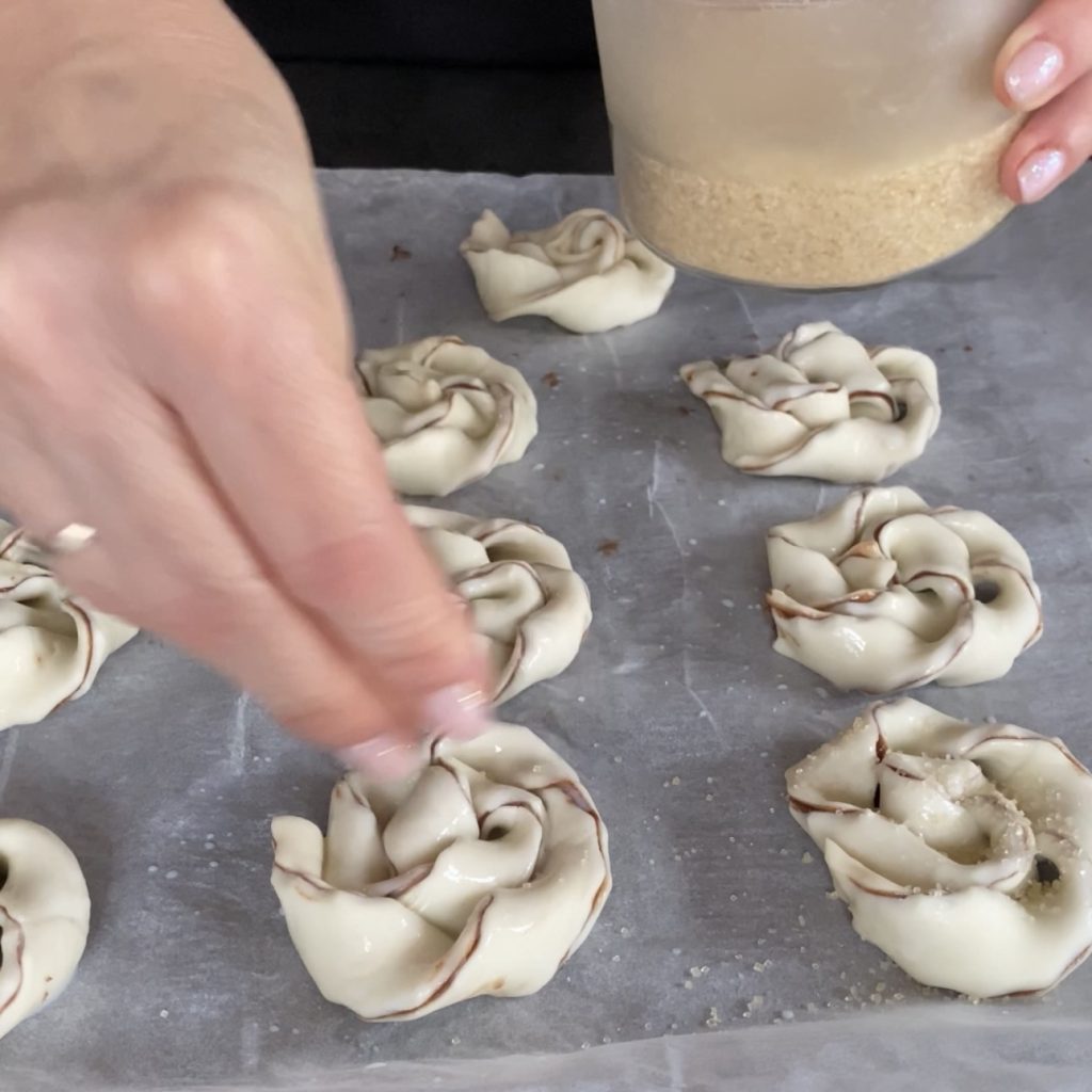 puff pastry and nutella swirls