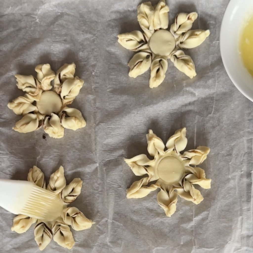 Puff pastry snowflake