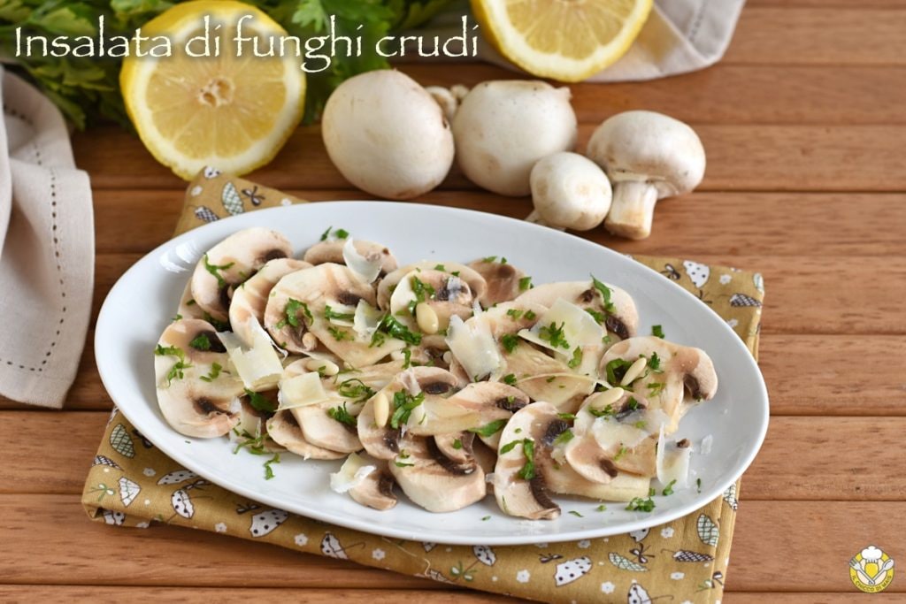 raw mushroom salad champignon or porcini autumn appetizer recipe no cooking the corn of corn