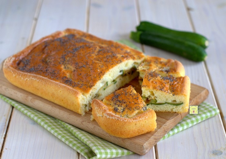 Rustic Cake with Zucchini and Scamorza Cheese
