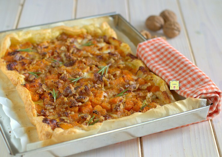 Savory Pumpkin, Stracchino, and Walnut Tart