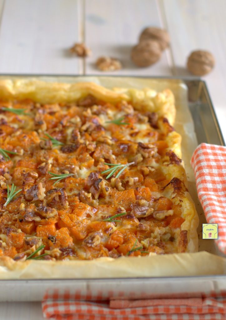 savory pumpkin, stracchino, and walnut tart gp