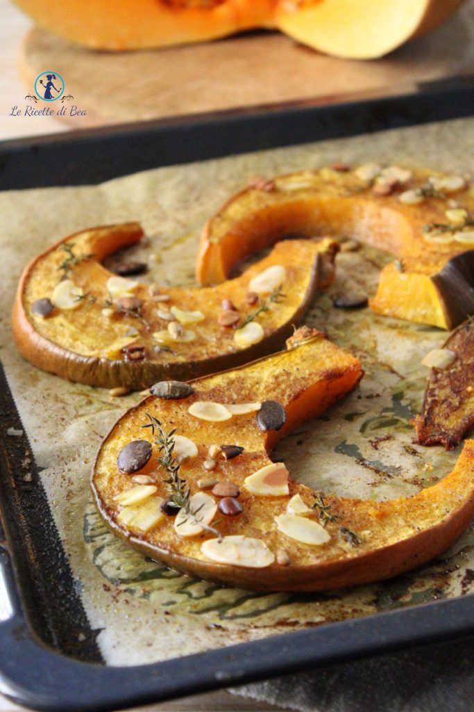 roasted pumpkin with almonds