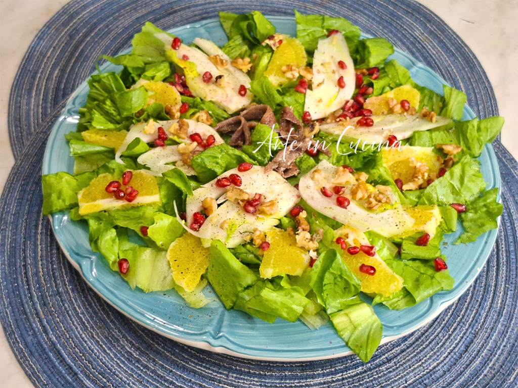 SMOOTH ESCAROLE SALAD with ORANGES, WALNUTS and FENNEL