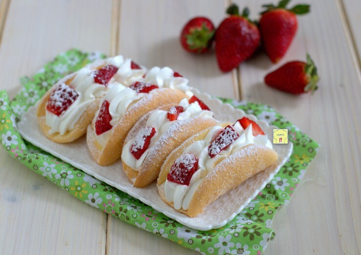 Strawberry and Cream Tacos