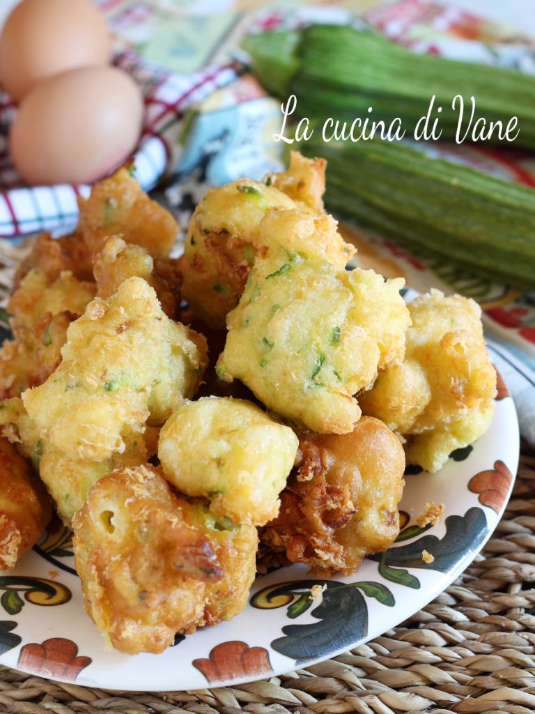 zucchini and scamorza fritters