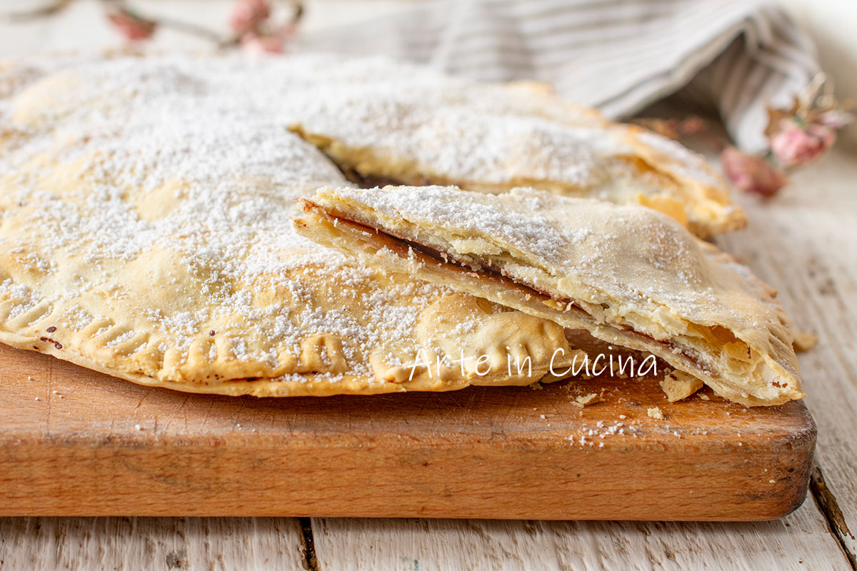 Sweet Flatbread with Chocolate and Nutella