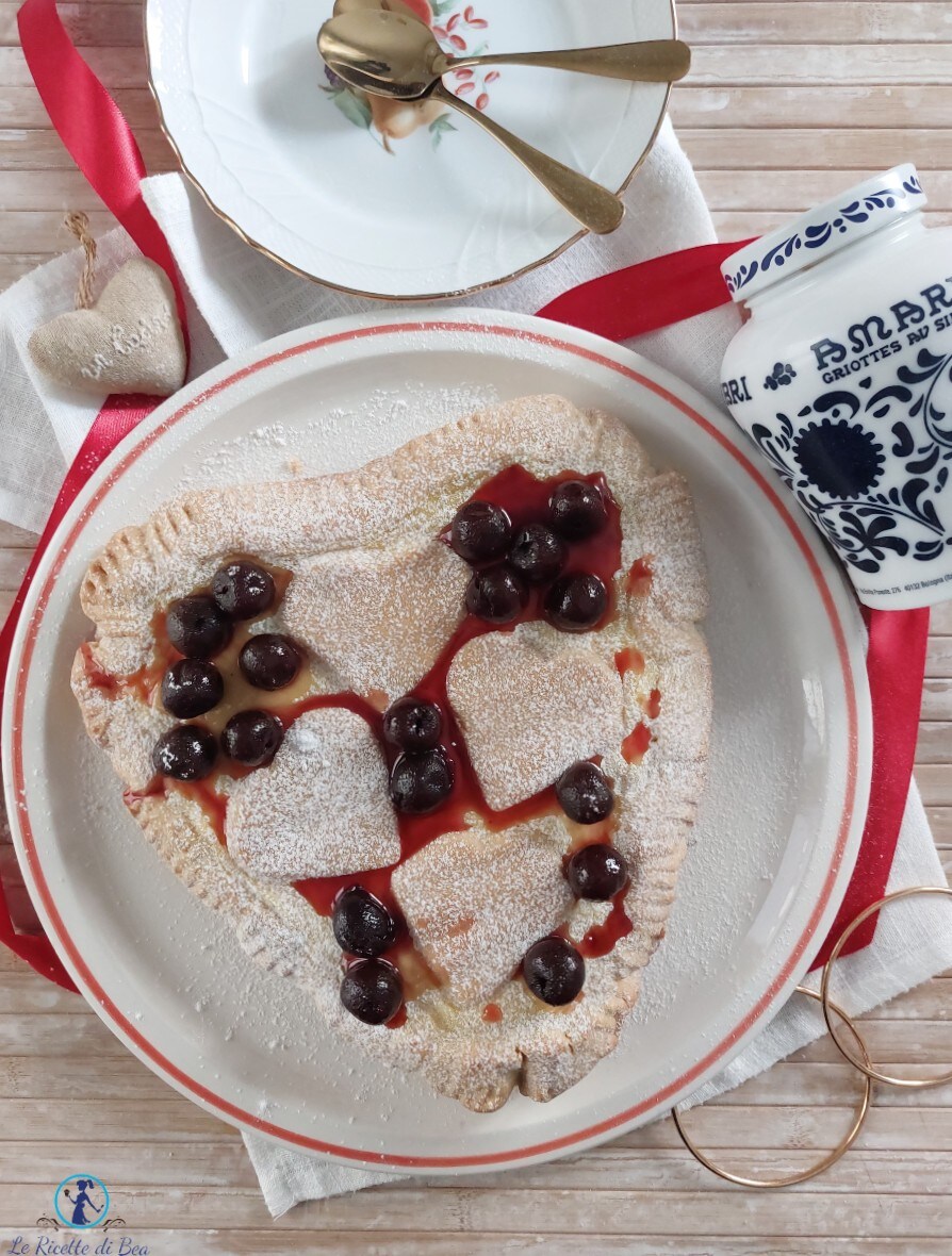 Tart with Oil, Custard, and Sour Cherries