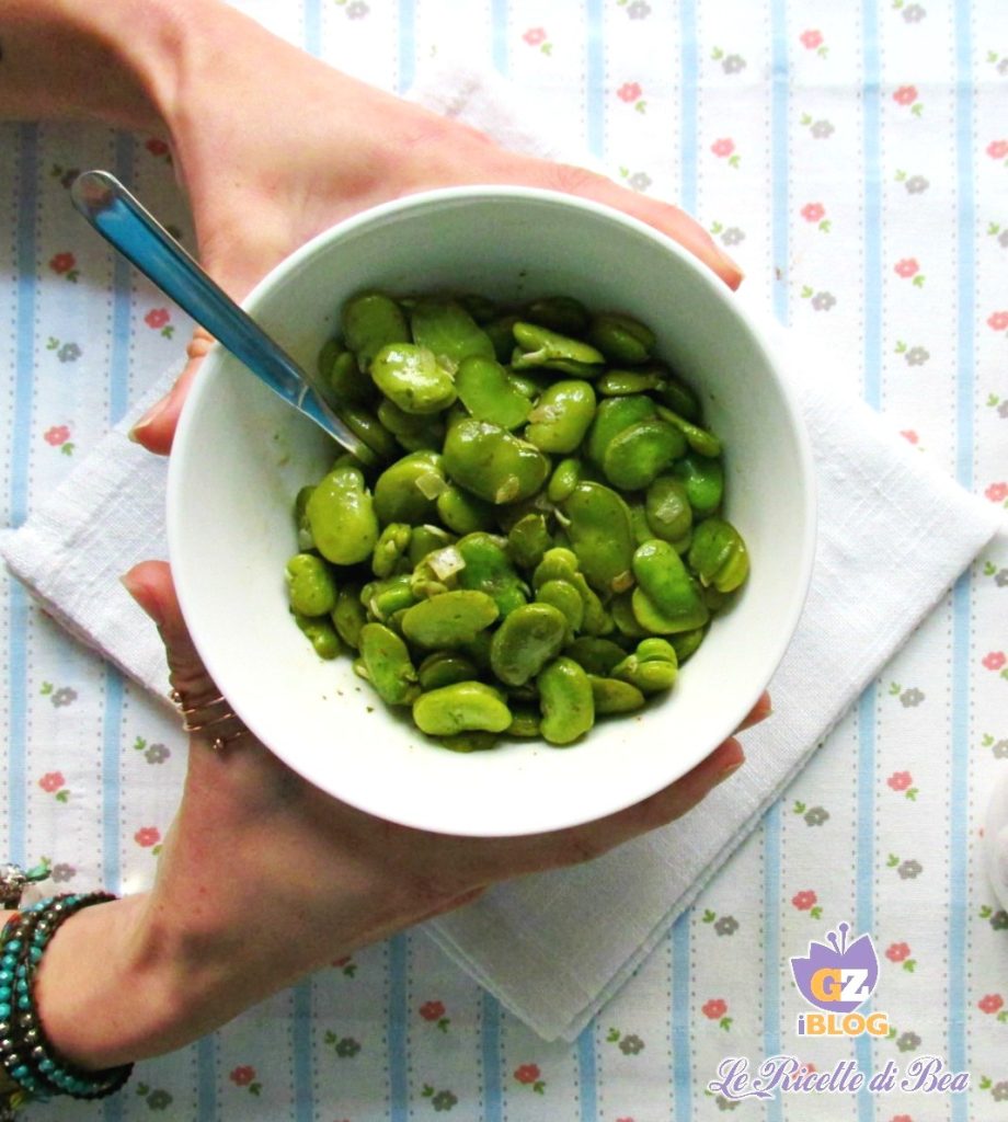 tasty pan-fried fava beans