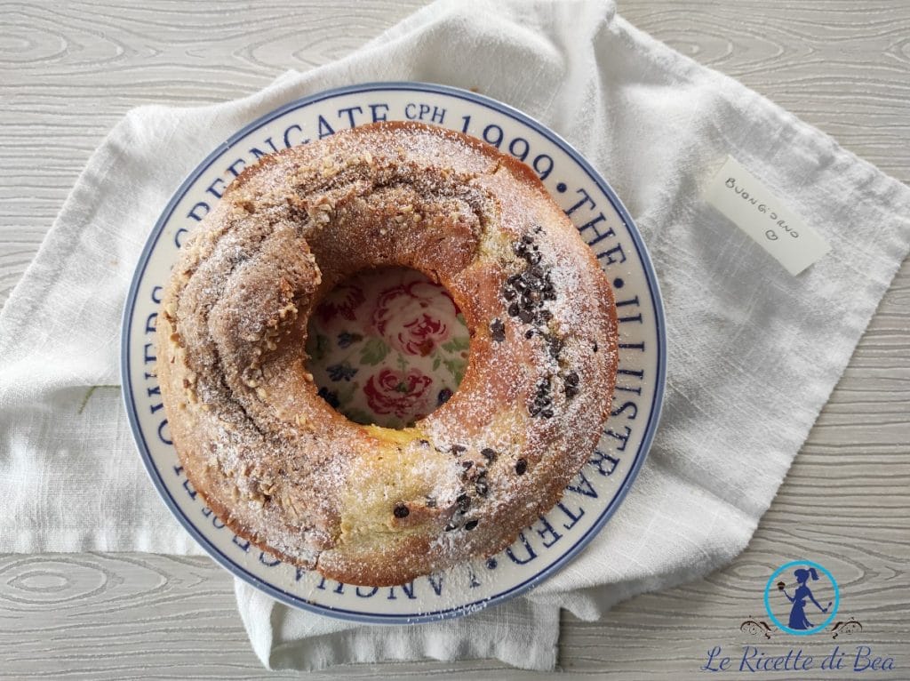 two-tone bundt cake with yogurt