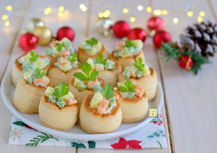 Vol au vent with Russian Salad