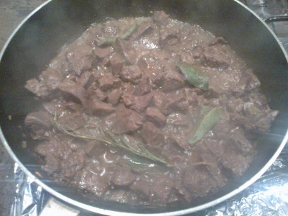 cook livers in pan