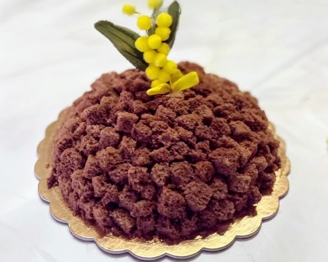 Mimosa Cake with Chocolate Cream