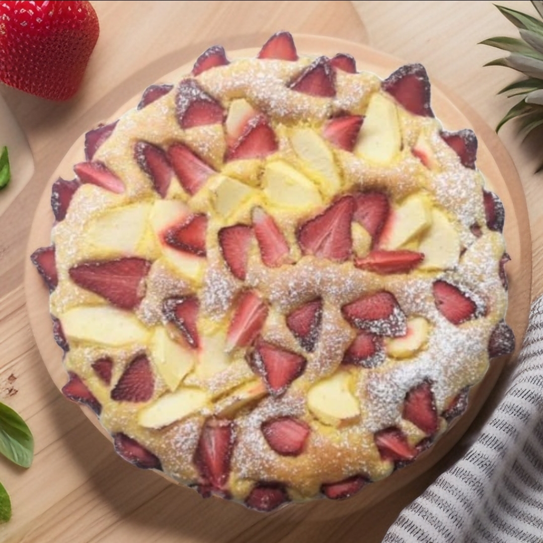 Strawberry and Yogurt Cloud Cake