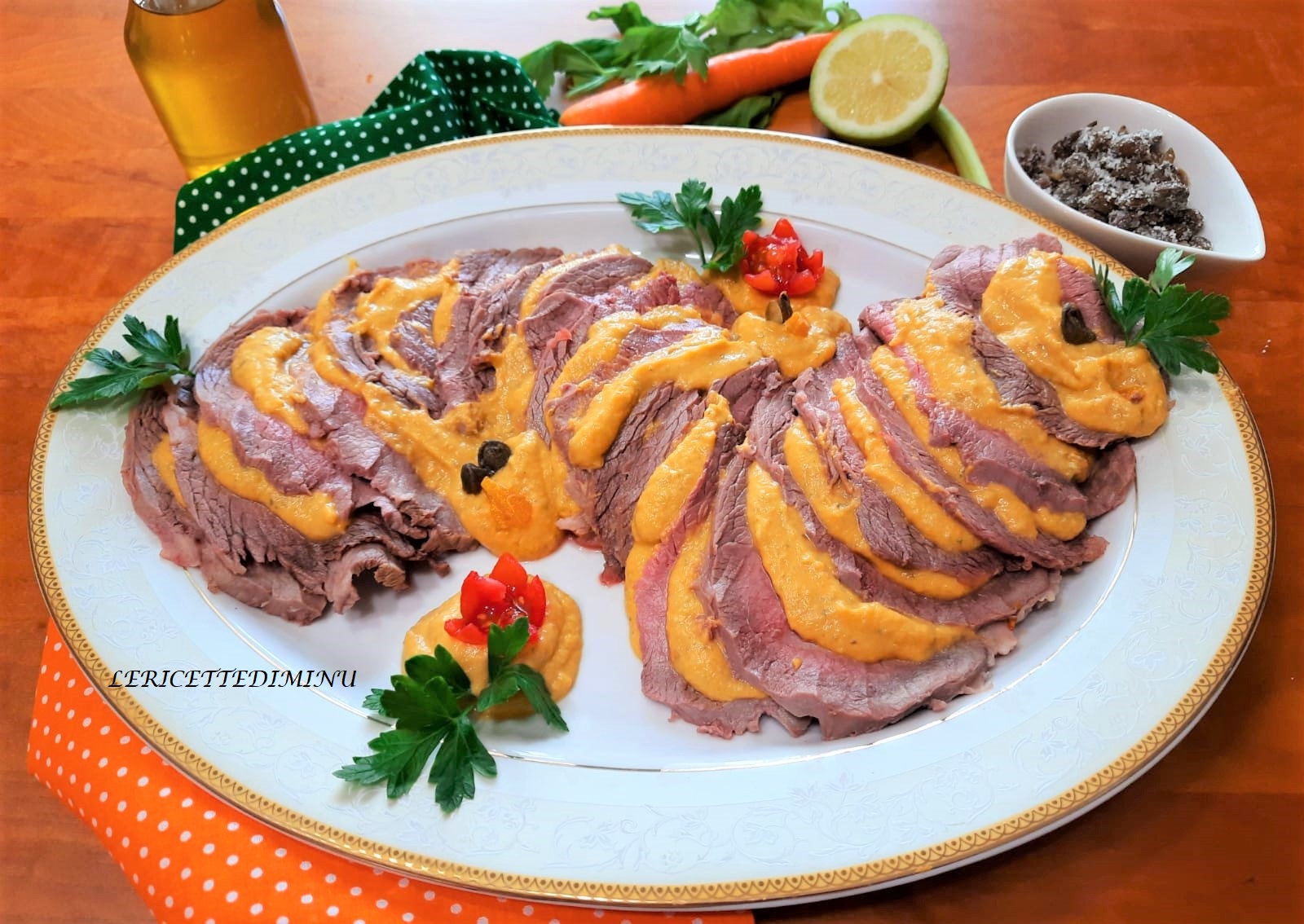 Veal Tonnato without Mayonnaise