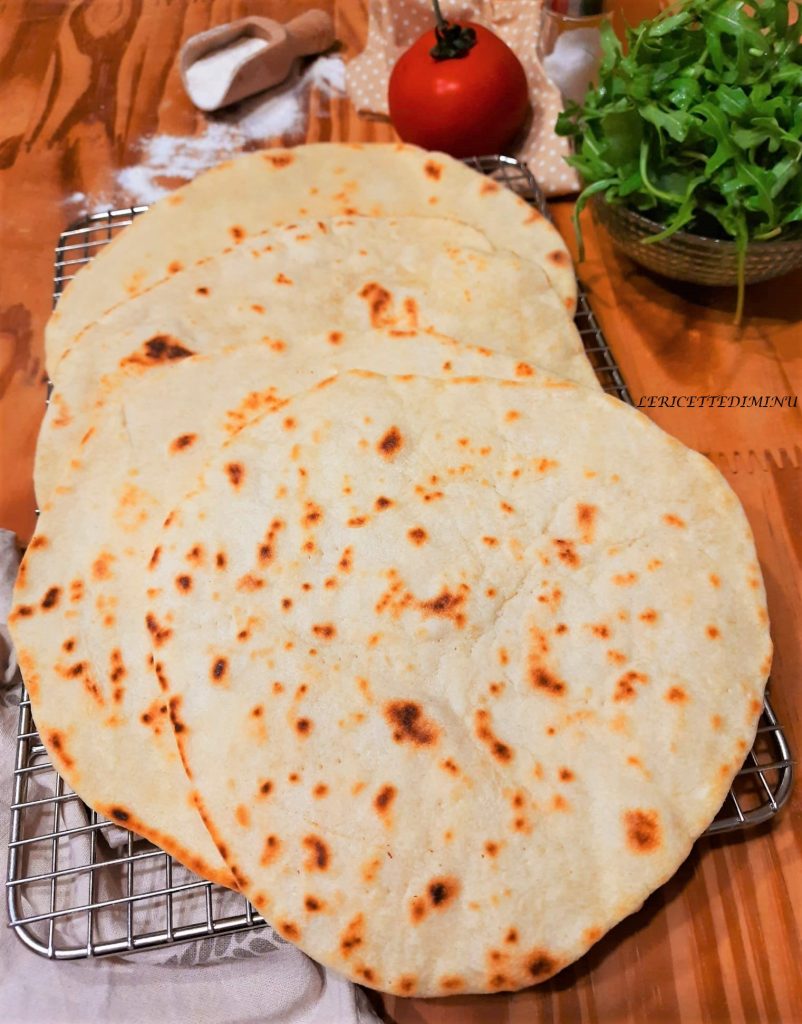 Homemade olive oil Romagna flatbread