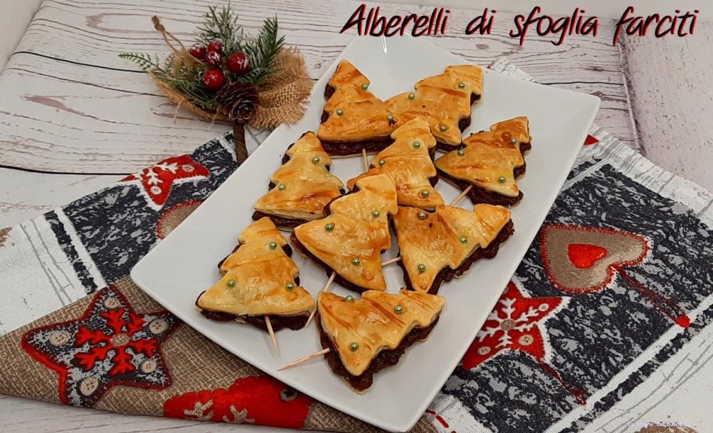 Stuffed Puff Pastry Christmas Trees