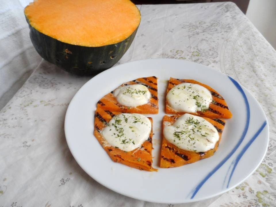 Grilled Pumpkin with Melting Mozzarella