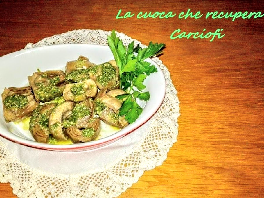 Artichokes with Basil and Parsley Pesto