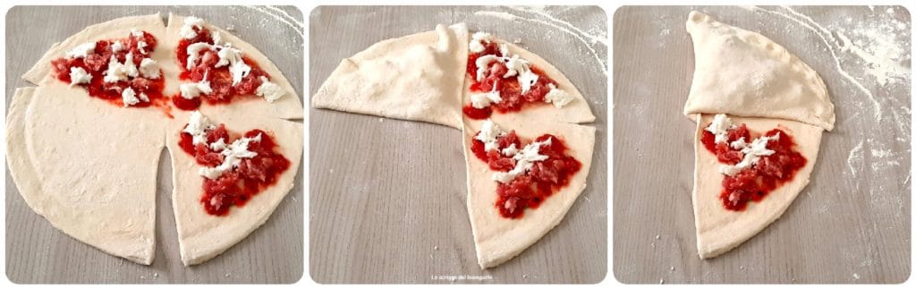 Layered Stuffed Pizza Triangles