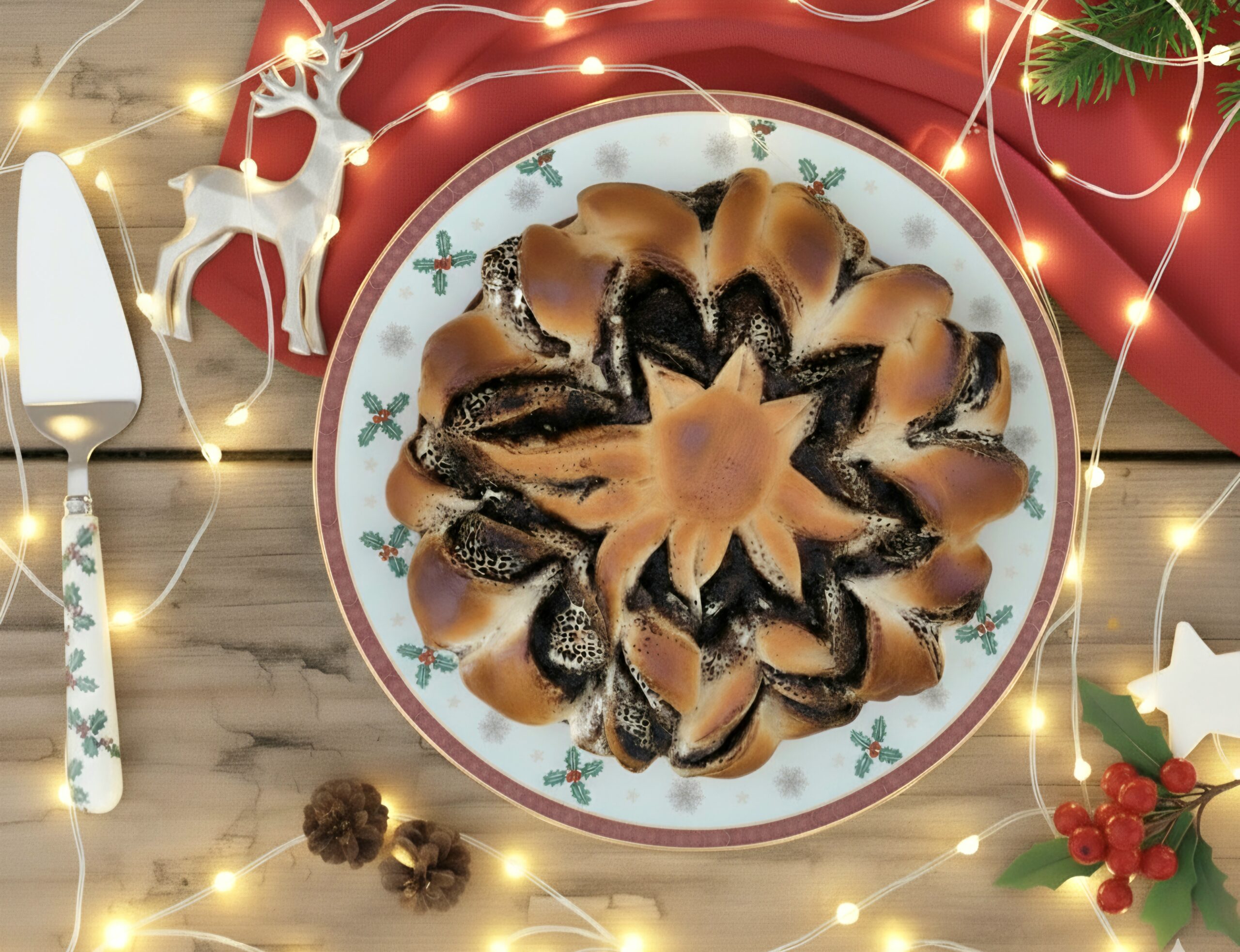 Chocolate or Pistachio Brioche Star