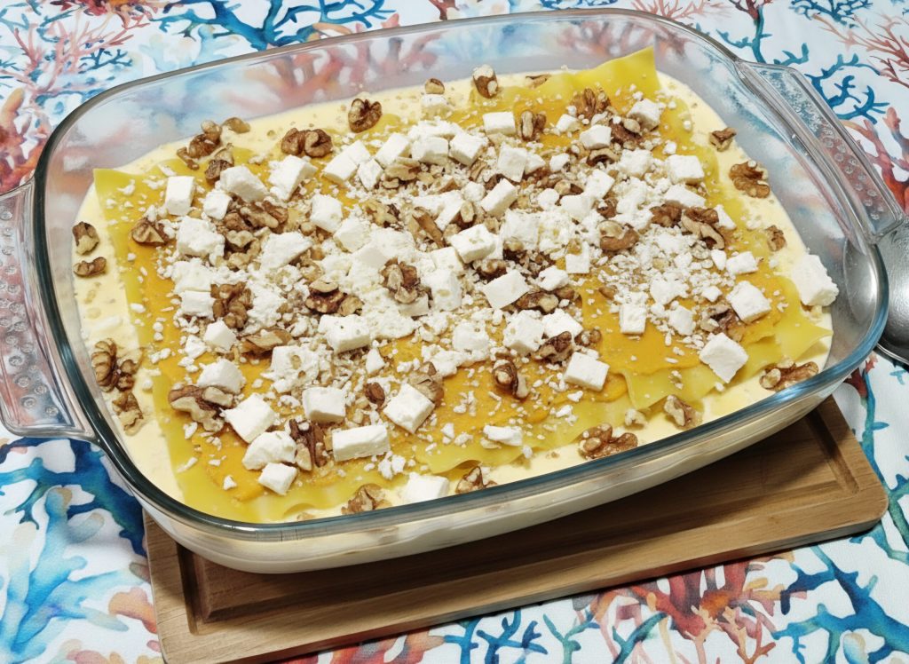 Lasagna with Pumpkin, Sausage, and Provola