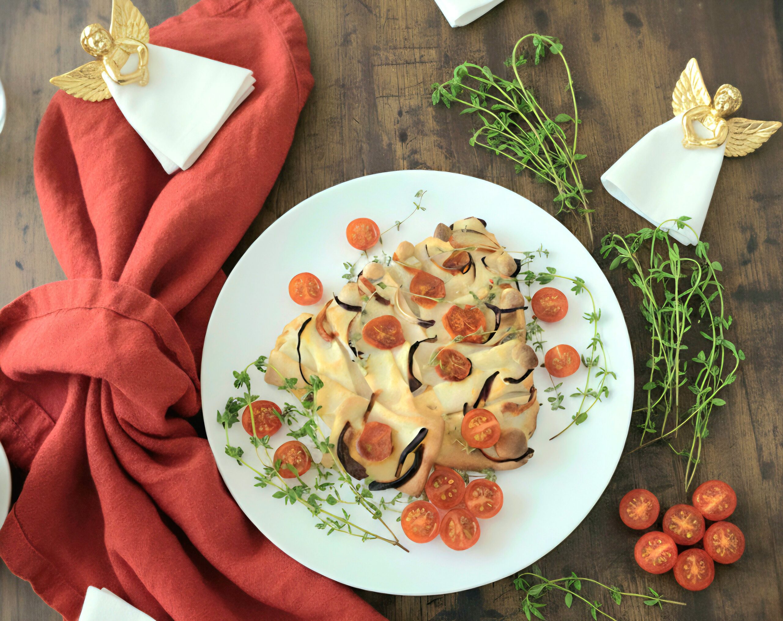 Christmas Tree Puffed Pastry with Swiss Chard