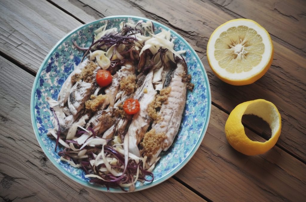 Imperial Saury with Cedar Crumble