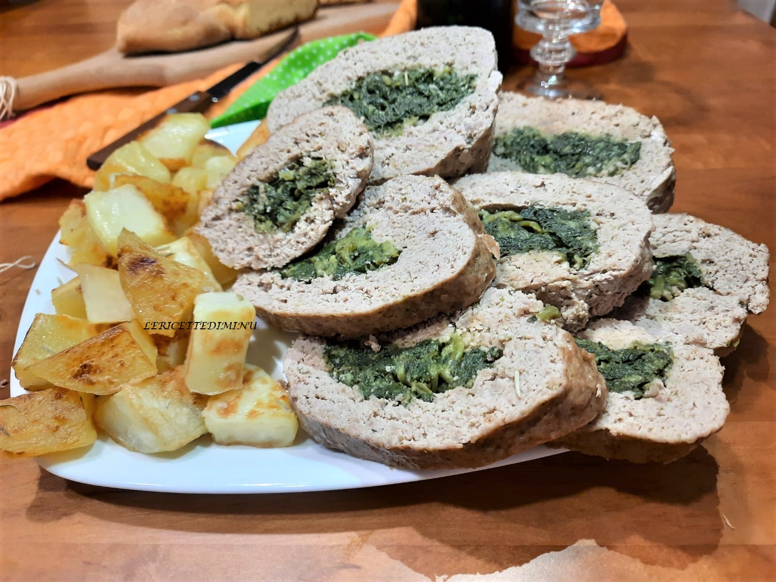 Meatloaf with Spinach