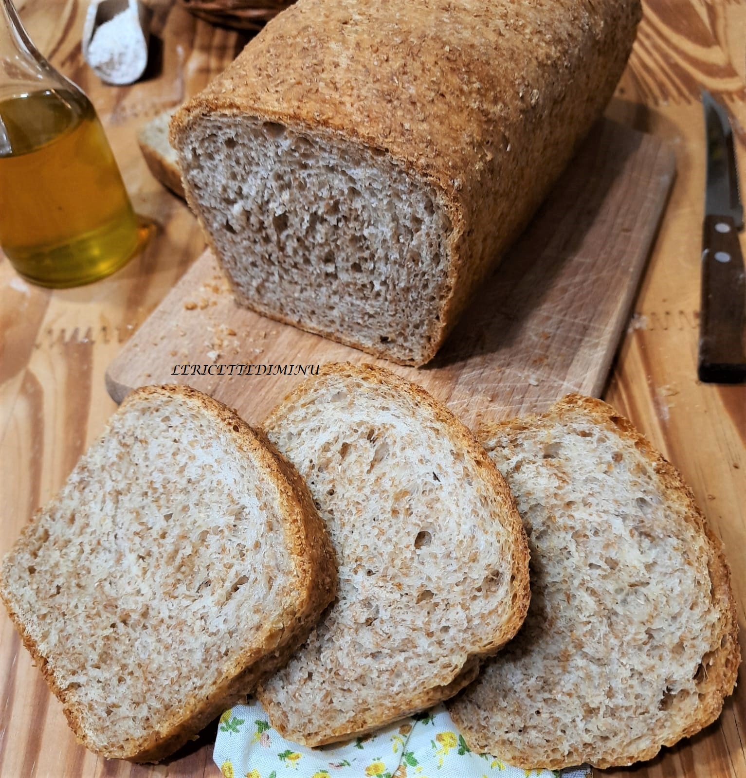 Whole Wheat Loaf Bread without Milk