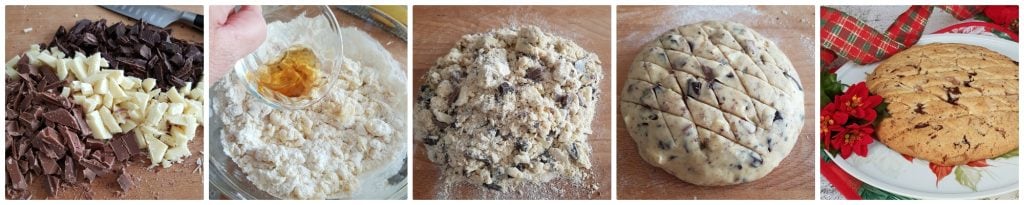 genoese sweet bread with 3 chocolates