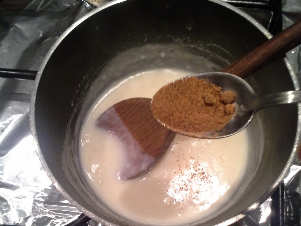 flavoring béchamel with nutmeg