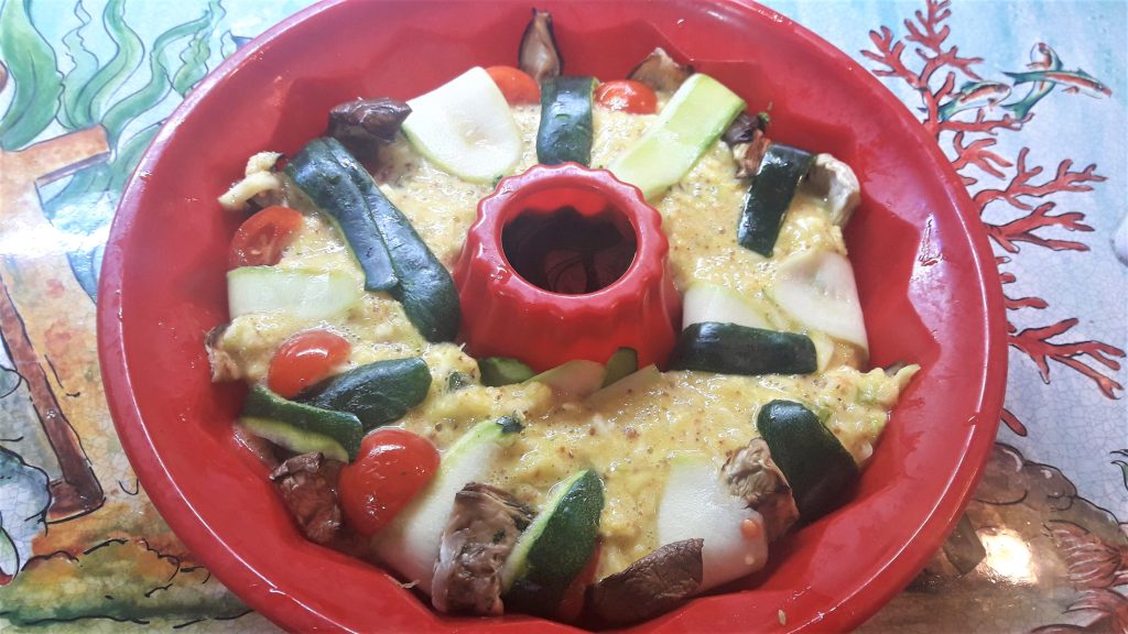 Christmas Wreath Appetizer with Vegetables