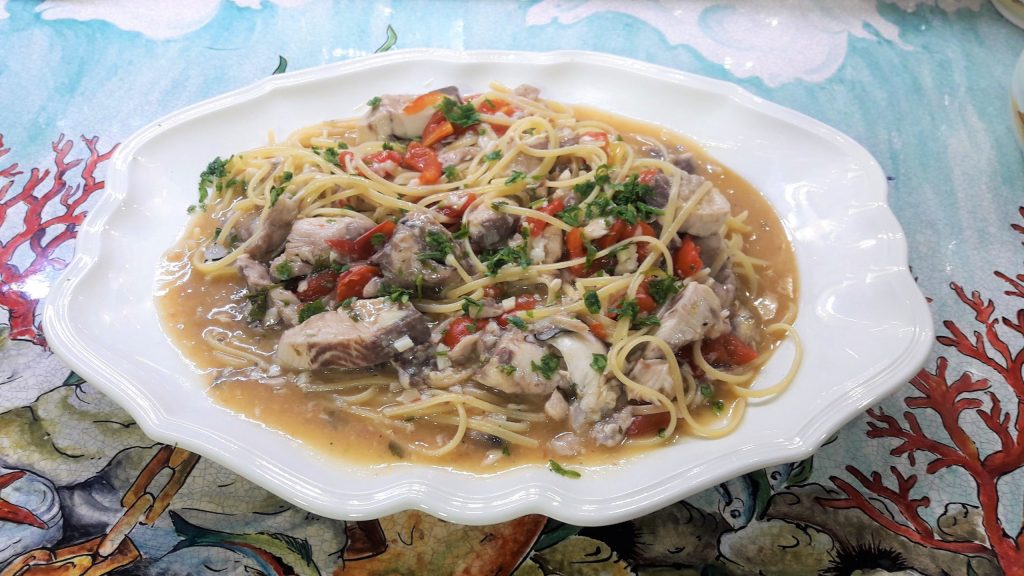 Linguine with Mahi-Mahi and Its Broth