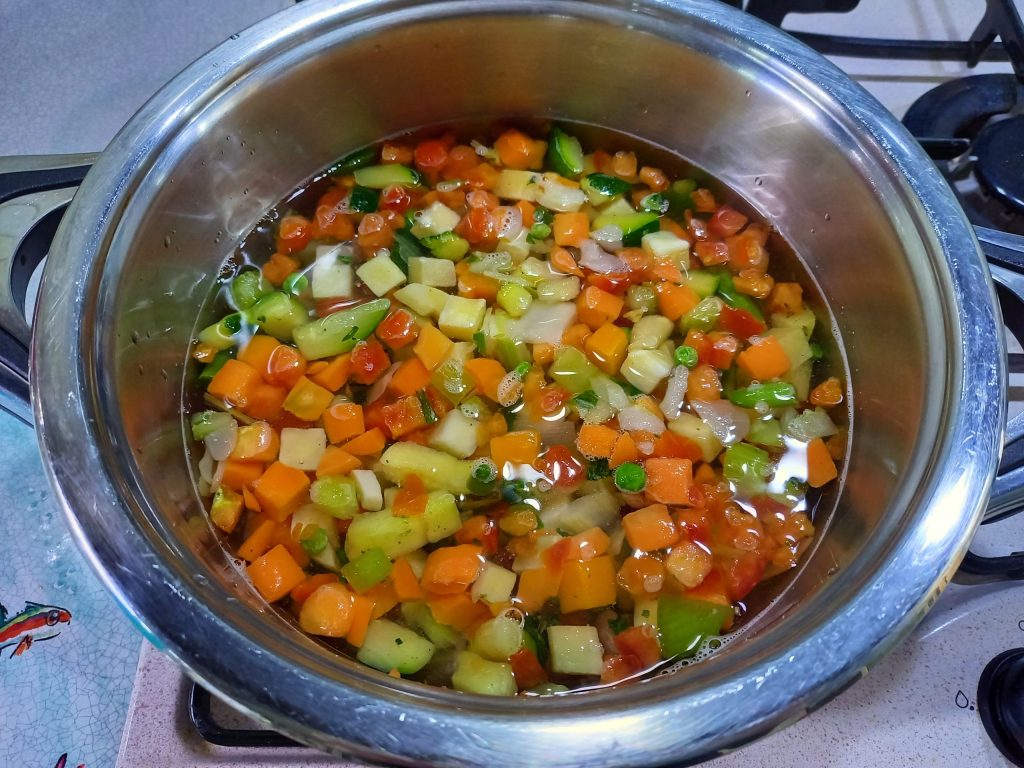 Minestrone Sardinian dumplings and Grana