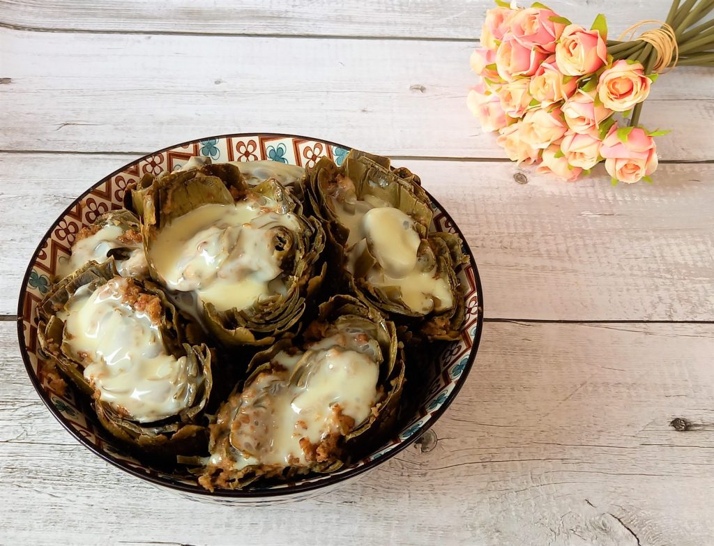 Stuffed Artichokes Messina Style with a secret