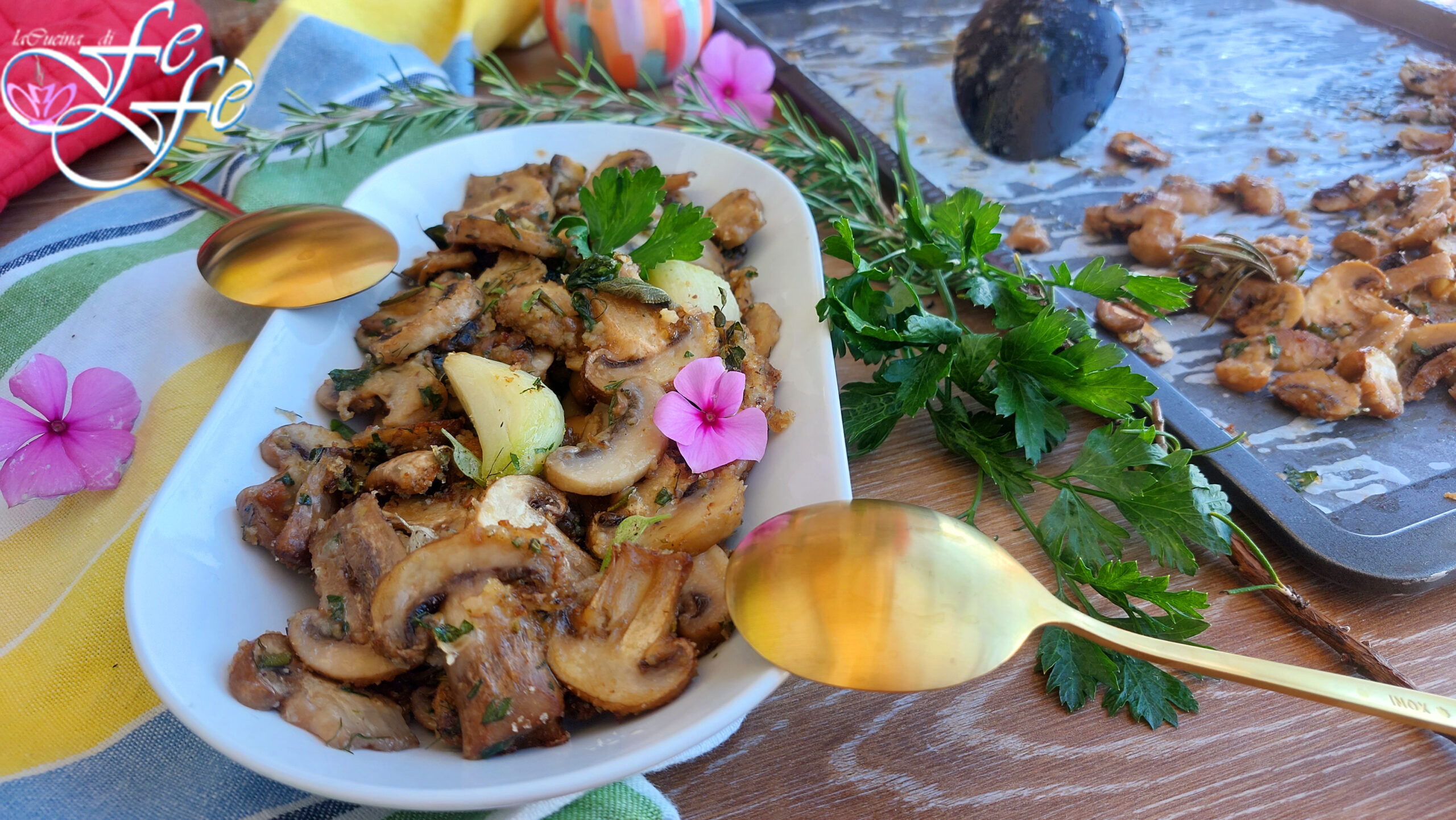 BAKED GRATINATED CHAMPIGNON MUSHROOMS