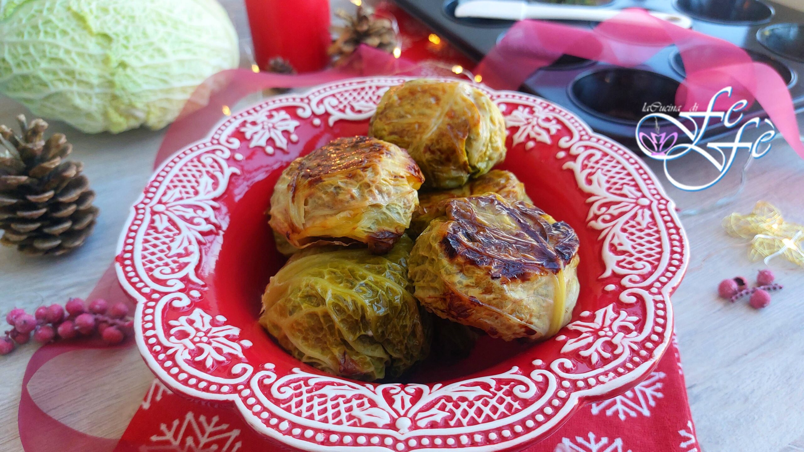 CABBAGE BUNDLES WITH MINCED MEAT AND SCAMORZA