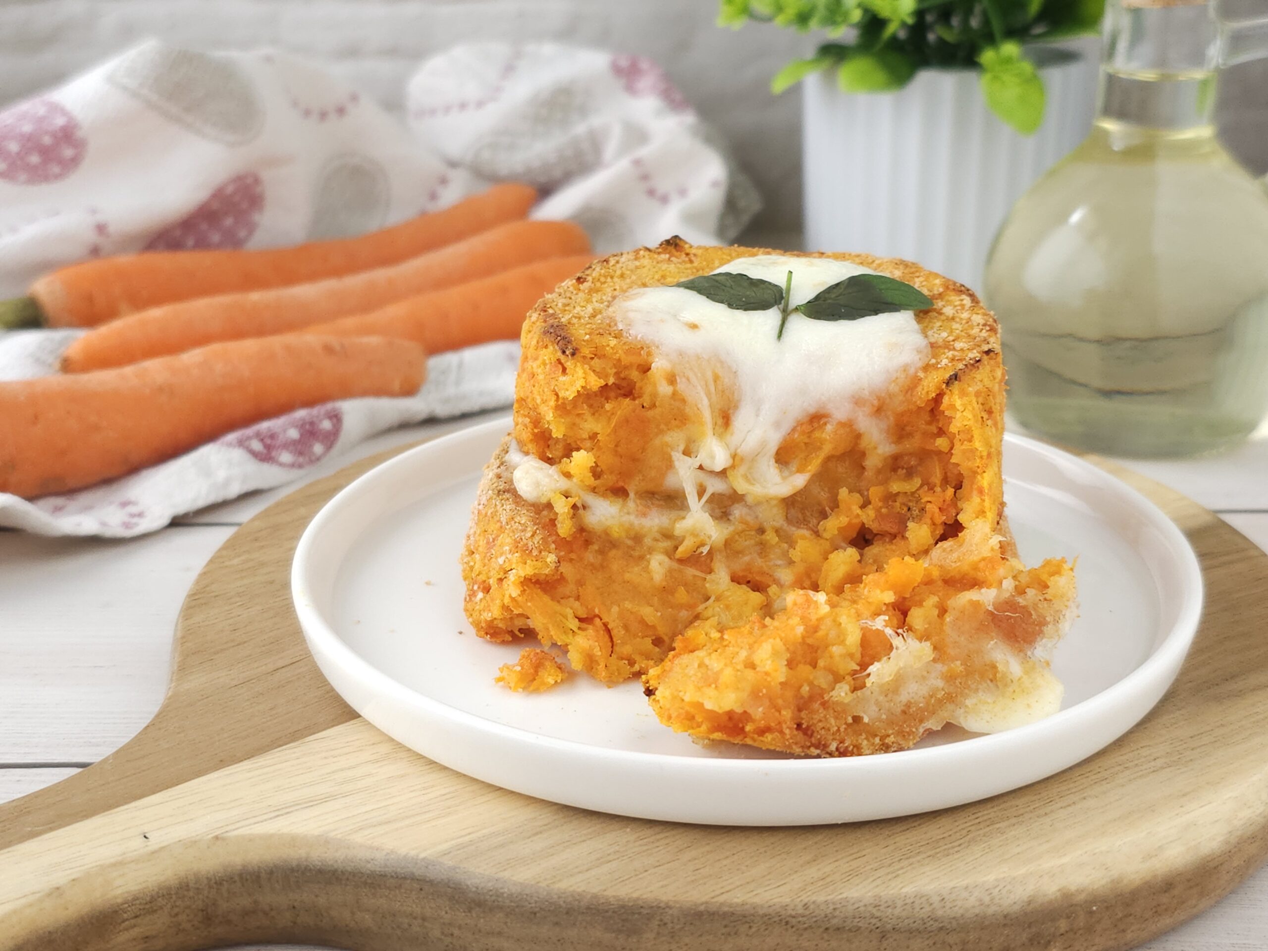 Carrot Burgers with a Melting Heart