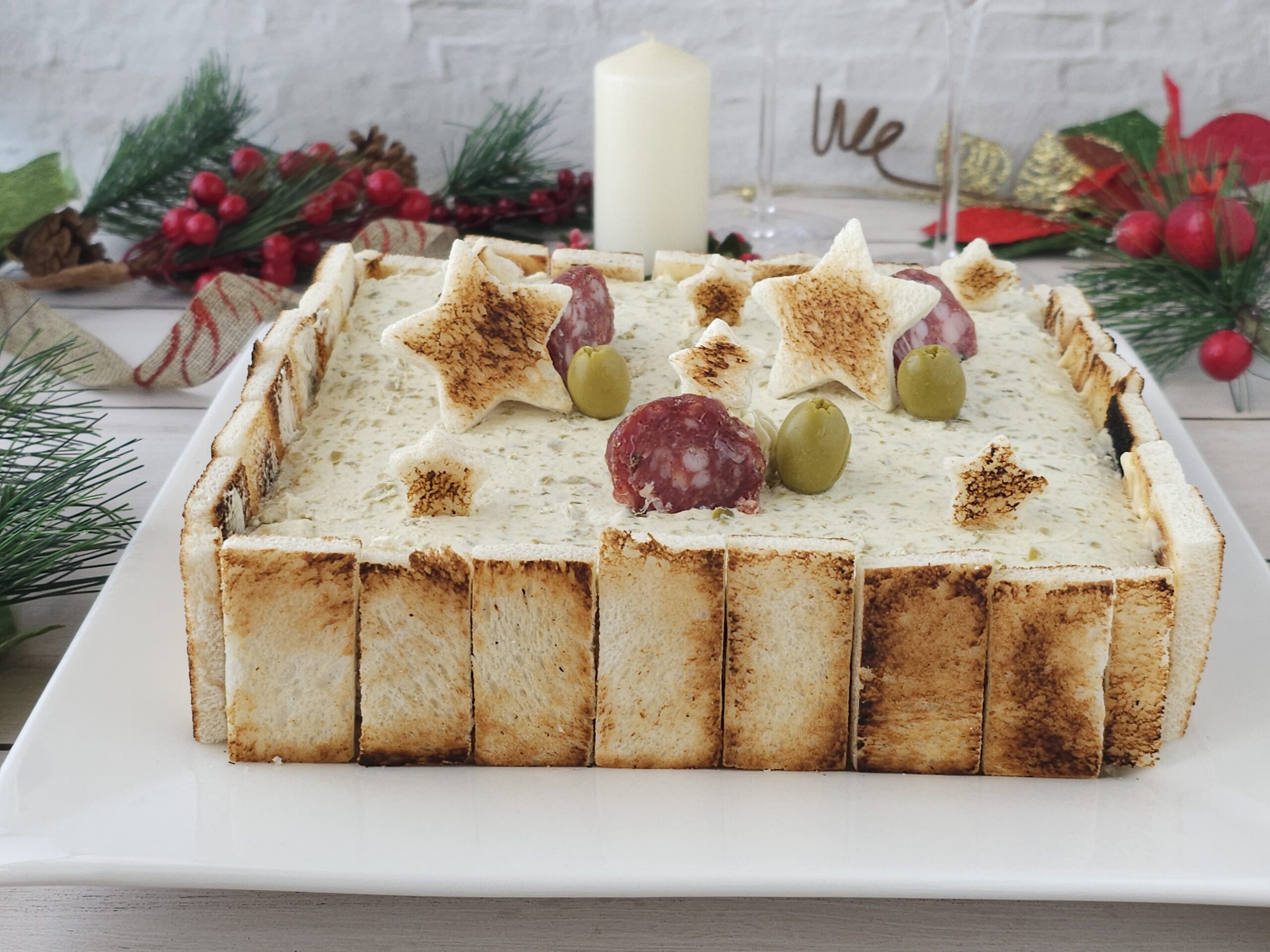 Savory Charlotte with Salami and Olives