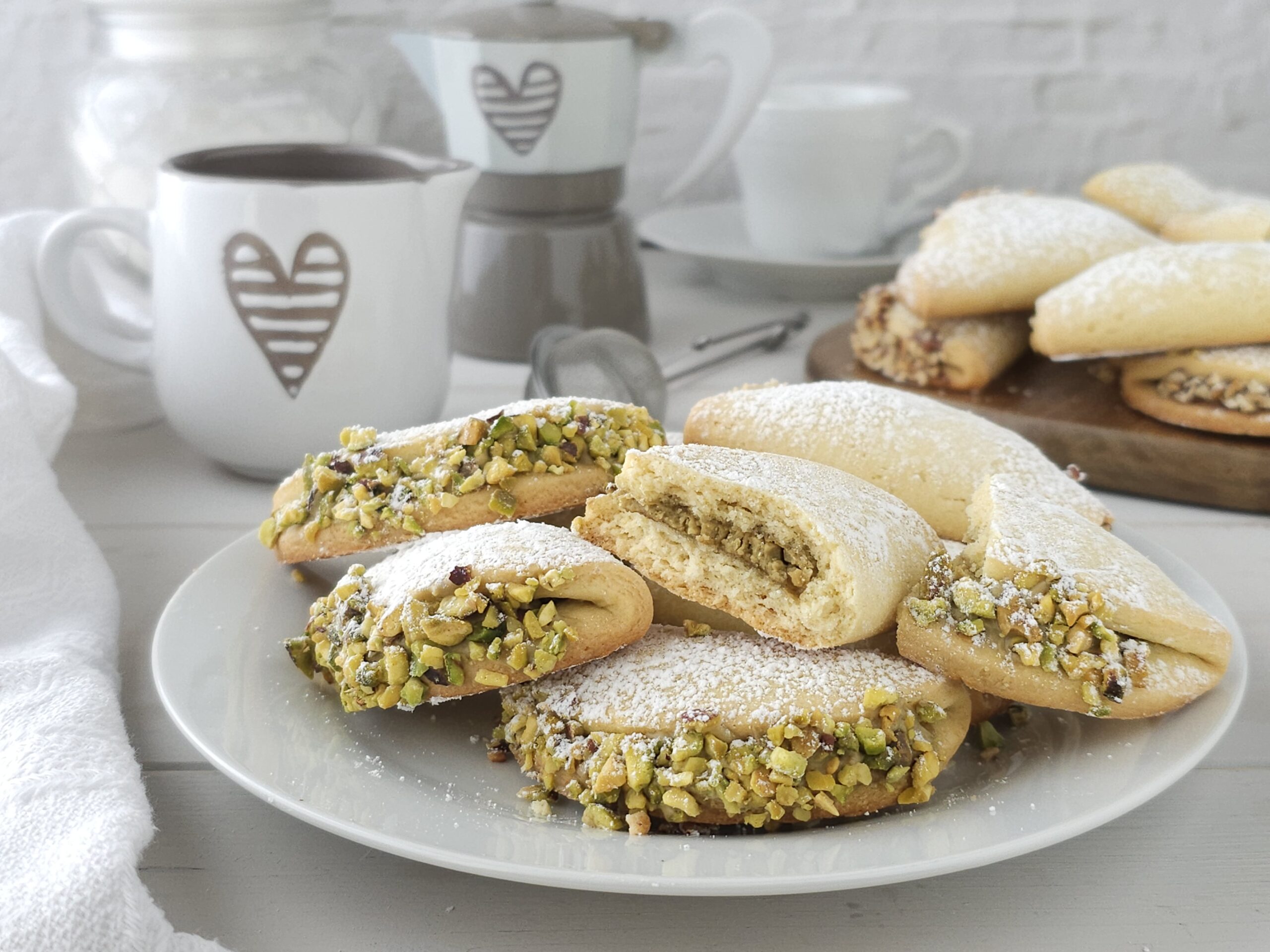 Pistachio Crescent Cookies
