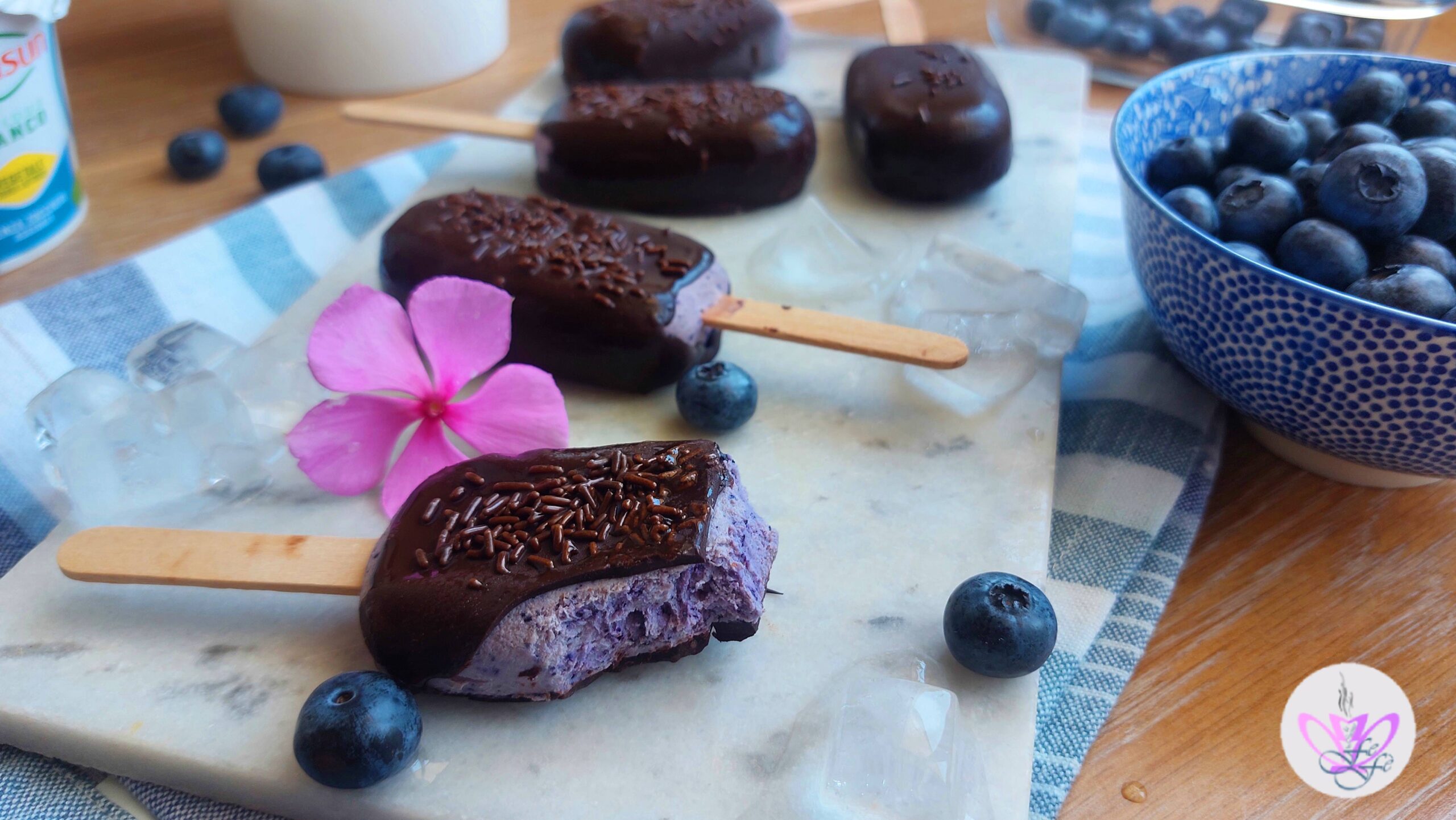 RICOTTA, CASHEW, AND BLUEBERRY POPSICLES