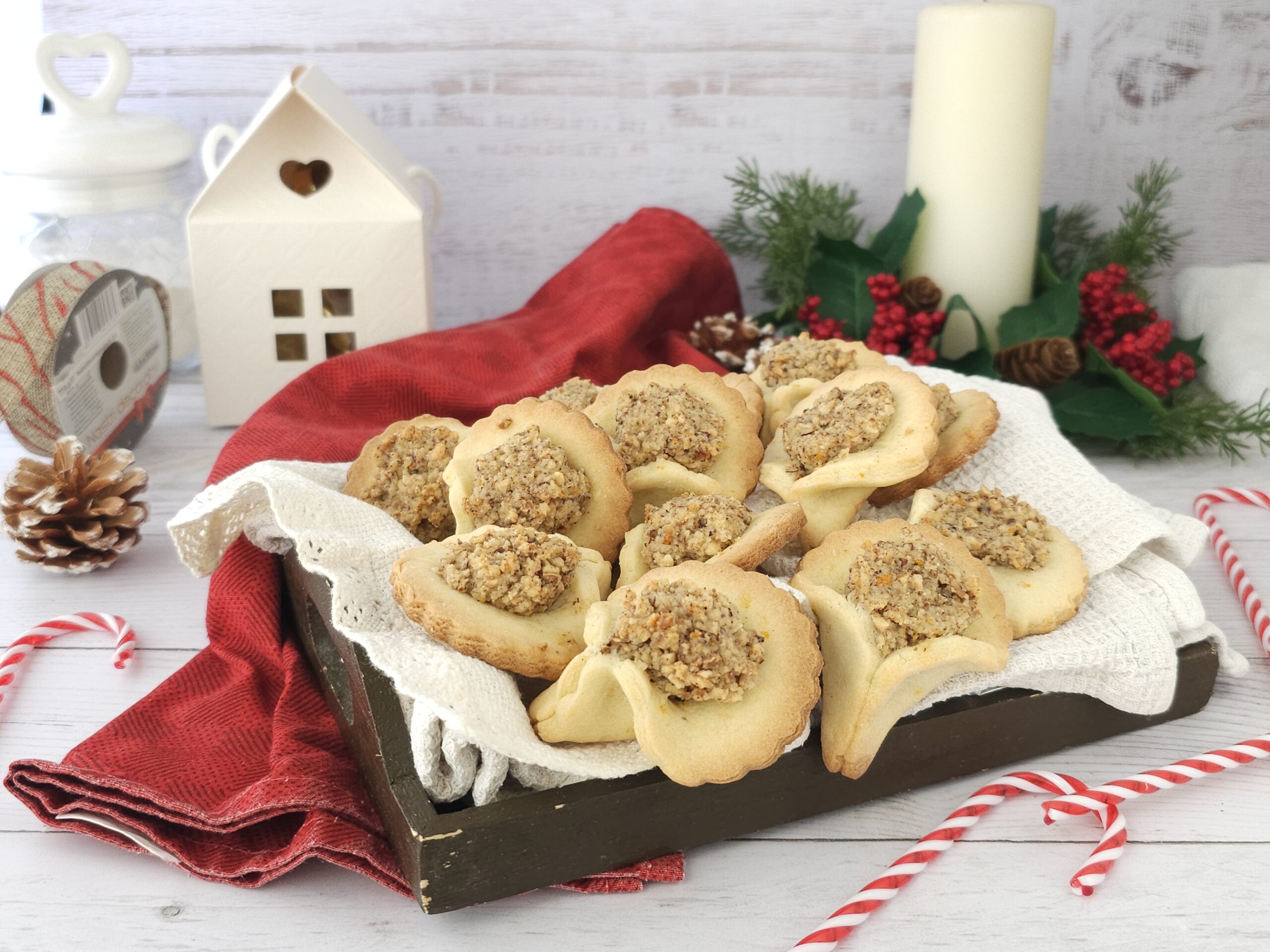 Christmas Hazelnut and Orange Cookie Pouches